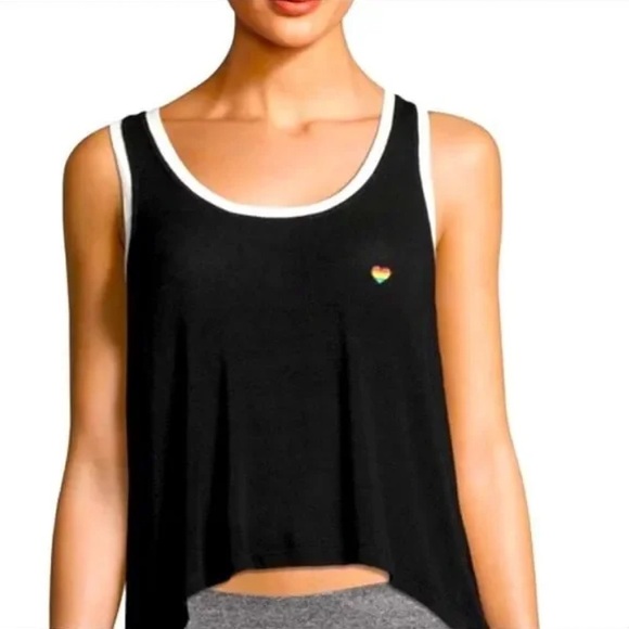 Spiritual Gangster Tank Top Women’s Size Large Black Good Vibes Rainbow Arch - Picture 4 of 9